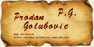 Prodan Golubović vizit kartica